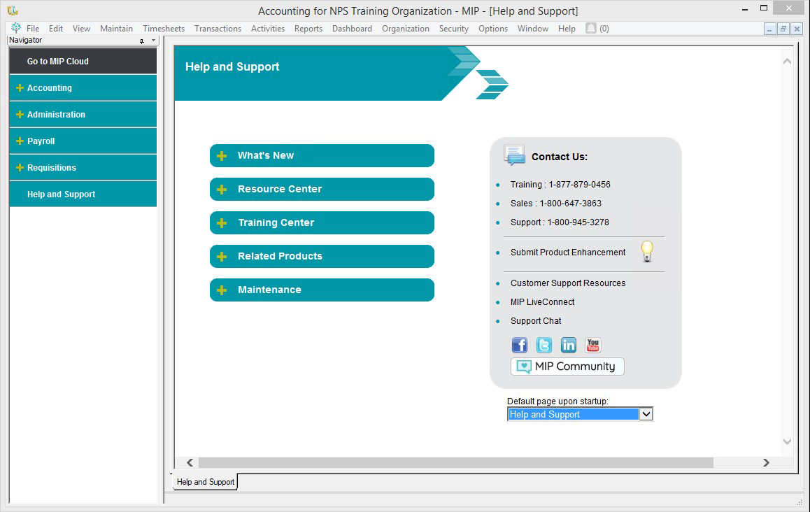 MIP Cloud Classic User Interface